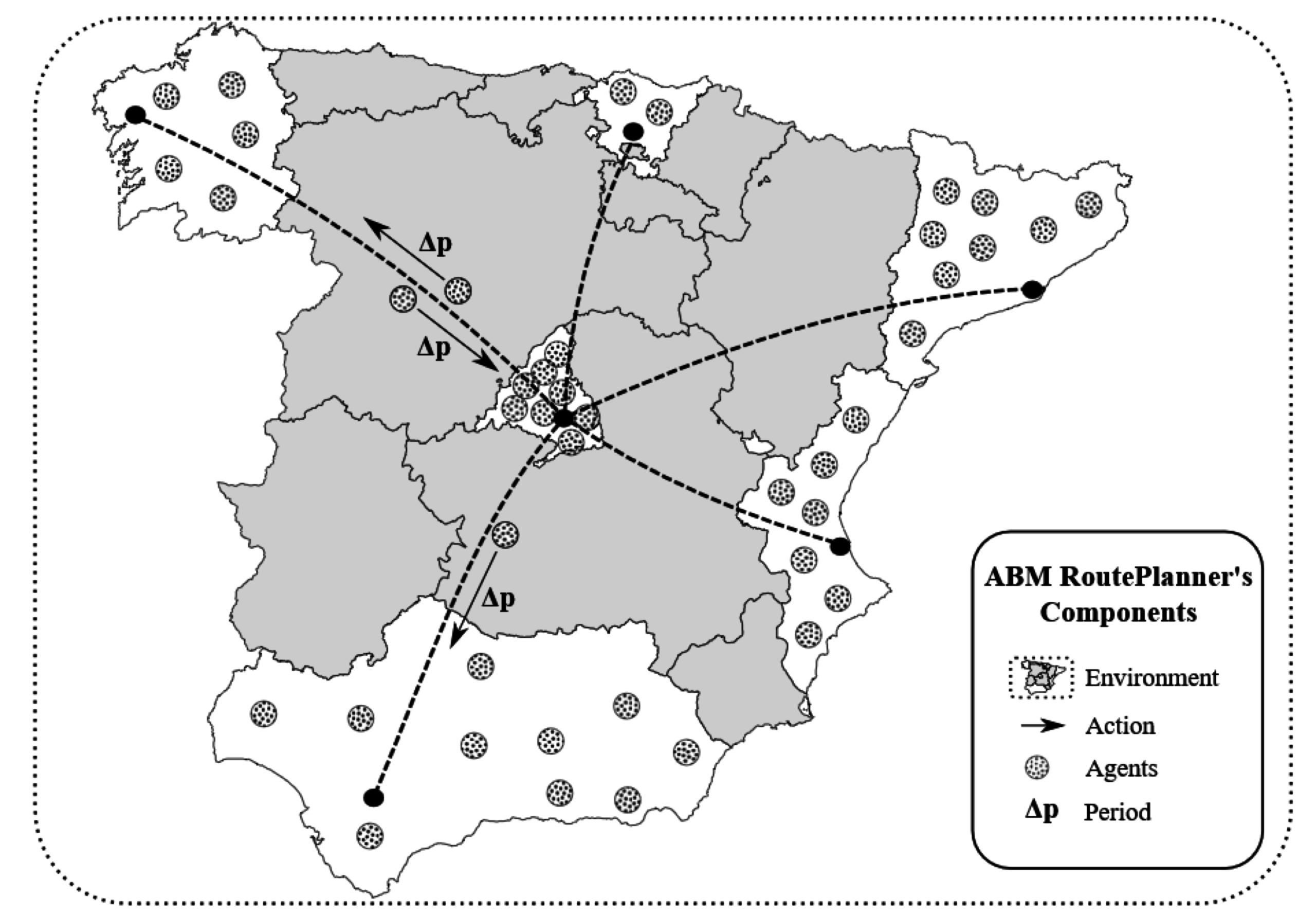 ABM RoutePlanner: An agent-based approach for suggesting preference-based routes in Spain
